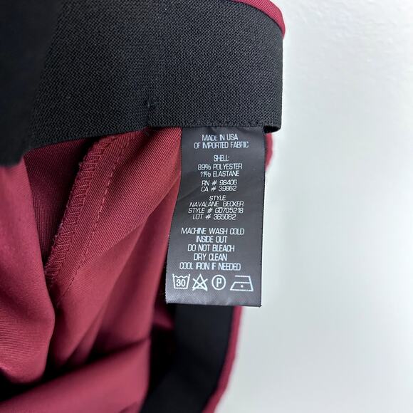 Theory Navalane Becker Stretch Twill Back Zip Skinny Leg Ankle Pant Red size 6 - Picture 7 of 10